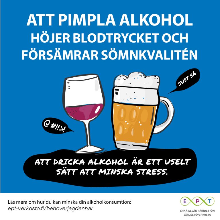 Att dricka alkohol är ett uselt sätt att minska stress.
